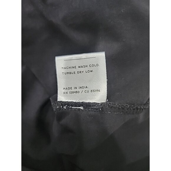 Pact Organic Cotton Blend Black Mini Dress Short Sleeves Pockets Women's Small - Picture 9 of 9